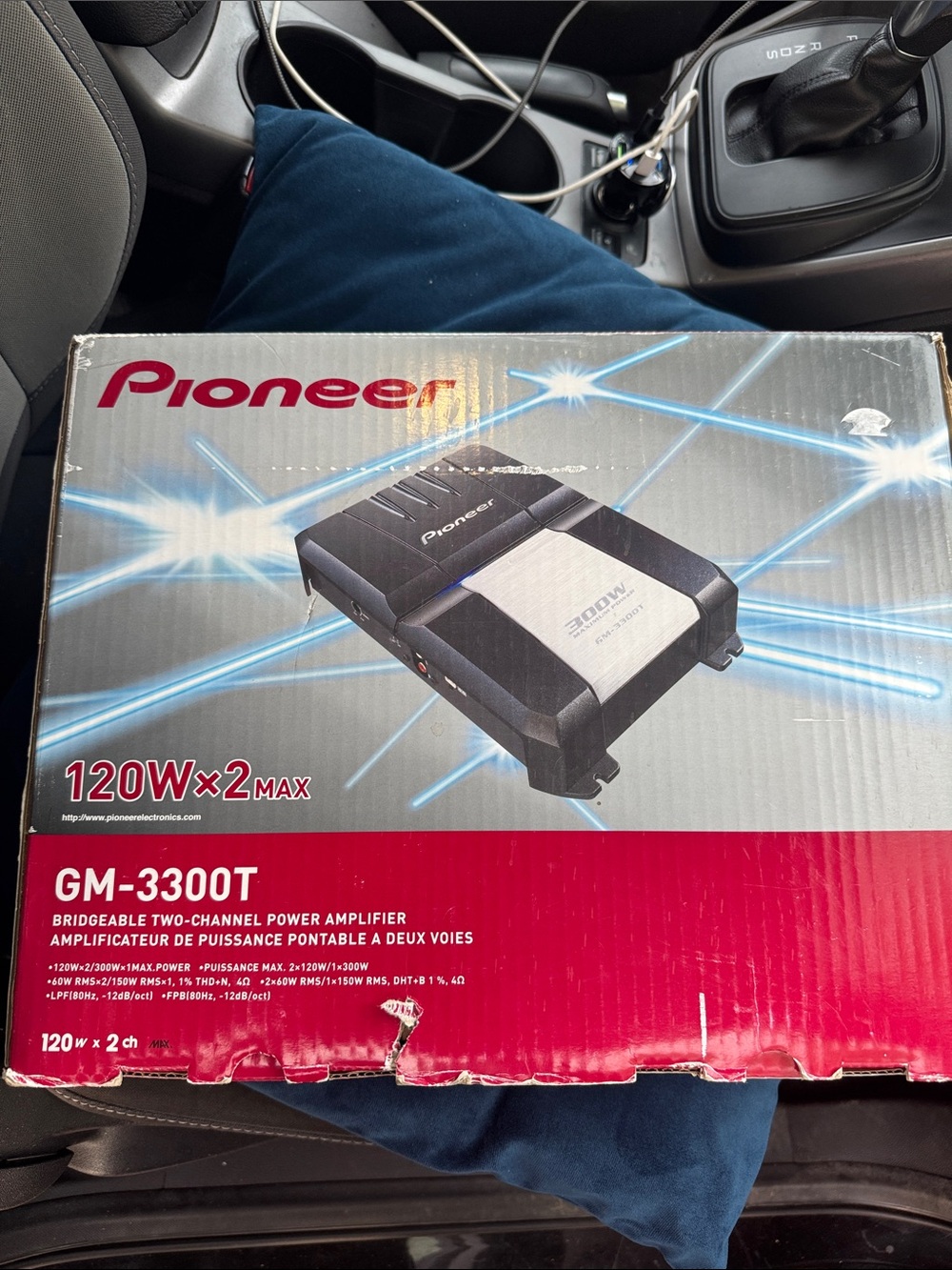 PIONEER Black and Silver Car Amplifier - GM-3300T